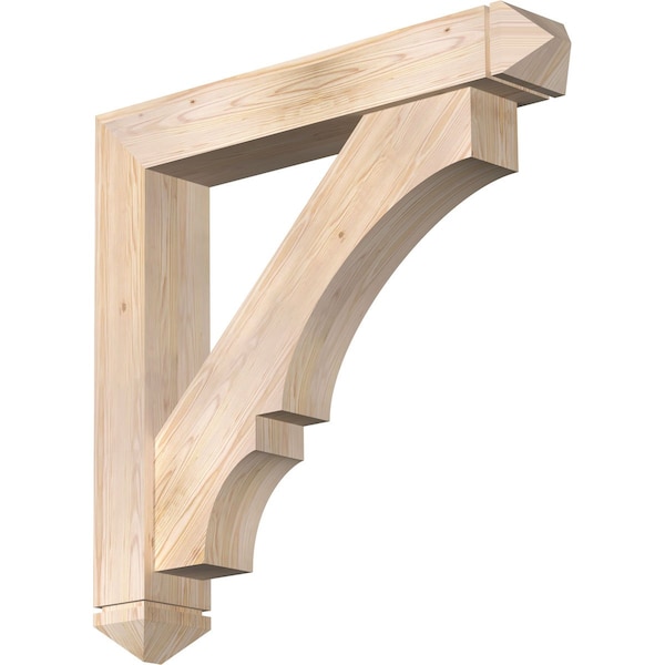Ekena Millwork Balboa Arts and Crafts Smooth Bracket w/ Offset Brace, Douglas Fir, 7 1/2"W x 44"D x 44"H BKT0806X44X44BOA03SDF - main